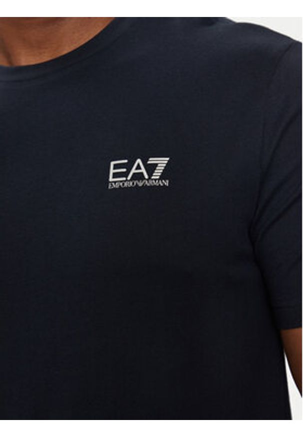 EA7 Emporio Armani T-Shirt 8NPT25 PJVPZ 0562 Granatowy Regular Fit. Kolor: niebieski. Materiał: bawełna