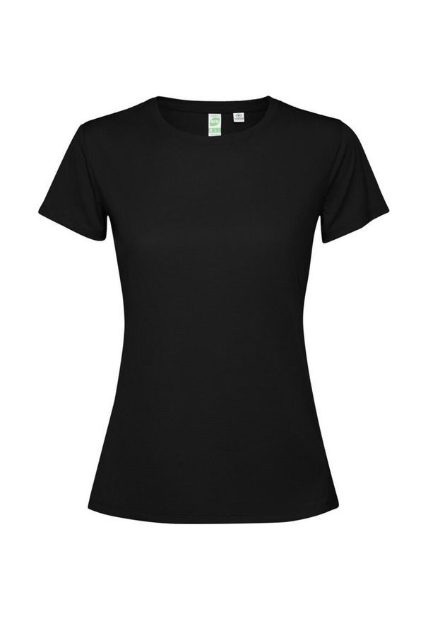 ROLY - Koszulka Damska Estoril Z Krótkim Rękawem. Kolor: czarny. Długość rękawa: krótki rękaw. Długość: krótkie. Sport: turystyka piesza