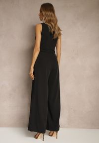 Renee - Czarny Kombinezon Bez Rękawów z Nogawkami Wide Leg Noreldi. Kolor: czarny. Długość rękawa: bez rękawów. Styl: elegancki #4