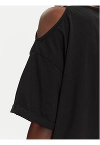 ViCOLO Bluzka UD0096 Czarny Relaxed Fit. Kolor: czarny. Materiał: bawełna