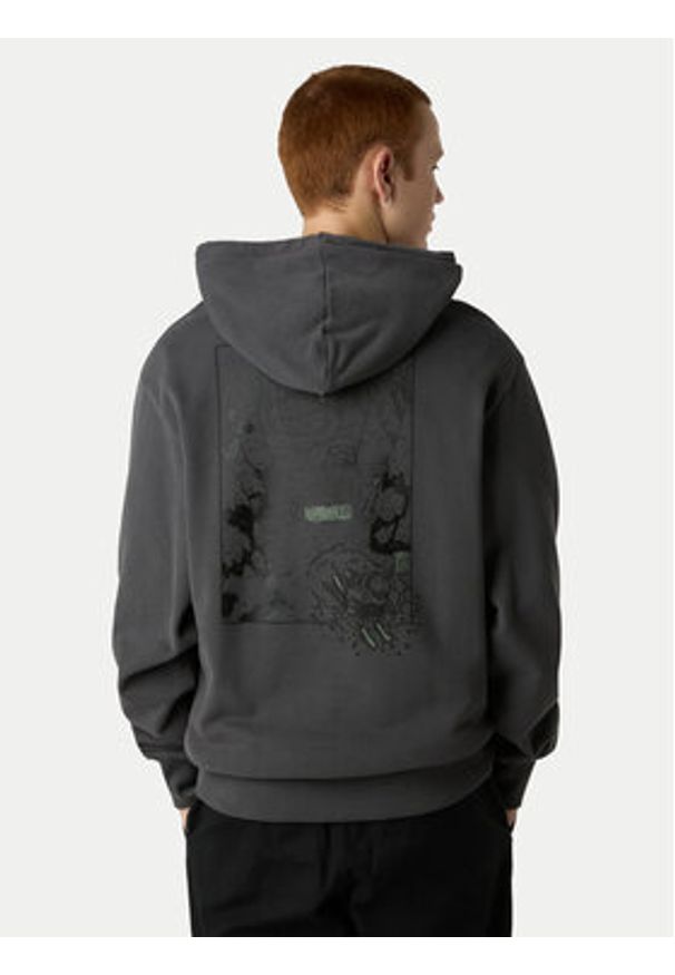 The North Face Bluza Powder Days NF0A8E4G Szary Relaxed Fit. Kolor: szary. Materiał: bawełna