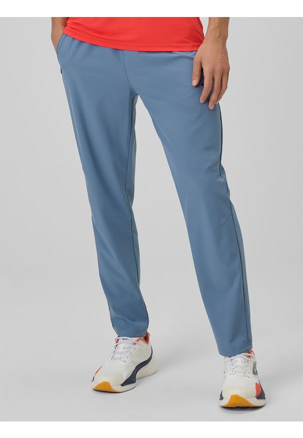 4f - 4F Spodnie treningowe szybkoschnące męskie - granatowe S. Kolor: niebieski. Materiał: tkanina, materiał. Sport: fitness