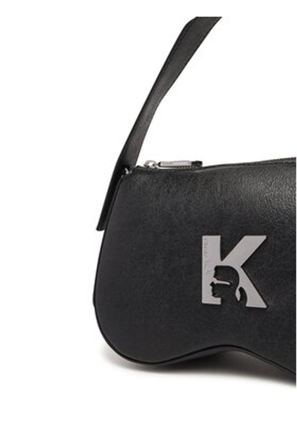 Karl Lagerfeld Jeans Torebka A3W30213 Czarny. Kolor: czarny. Materiał: skórzane