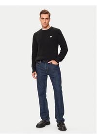 Guess Jeans Sweter M4BR30 Z3HM1 Czarny Regular Fit. Kolor: czarny. Materiał: bawełna #4