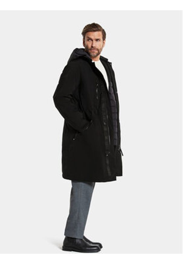 Didriksons Parka Mimir 504263 Czarny Regular Fit. Kolor: czarny. Materiał: syntetyk