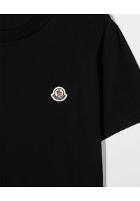MONCLER KIDS - Czarny t-shirt z logo 4-14 lat. Okazja: na co dzień, na uczelnię, do domu. Kolor: czarny. Materiał: bawełna. Wzór: aplikacja. Sezon: lato. Styl: klasyczny, casual #2
