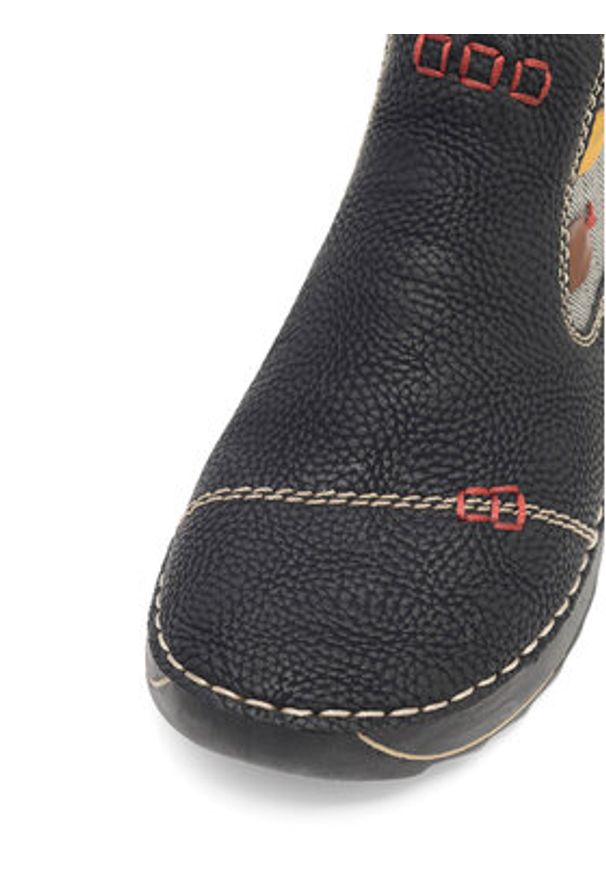 Rieker Półbuty 51592-00 Czarny. Kolor: czarny. Materiał: skóra