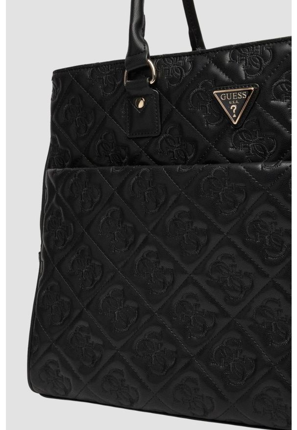 Guess - GUESS Czarna damska podróżna torebka Adelasia. Kolor: czarny