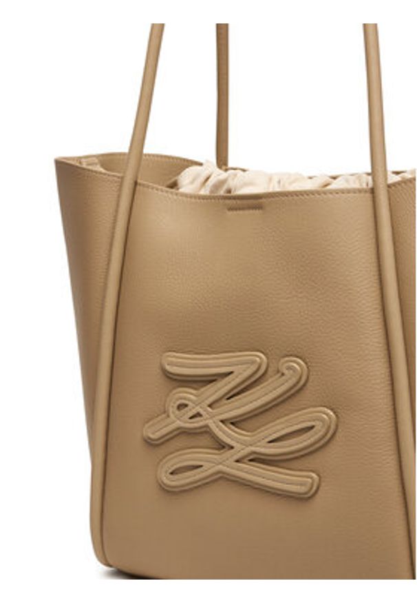 Karl Lagerfeld - KARL LAGERFELD Torebka B2W30051 Beżowy. Kolor: beżowy. Materiał: skórzane