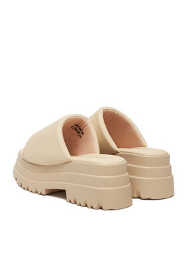 DeeZee Klapki 8602-1A Écru. Kolor: kremowy. Materiał: materiał