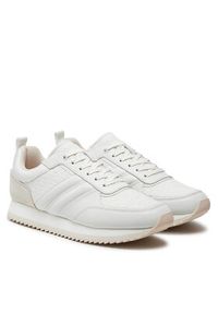 Calvin Klein Sneakersy Runner Lace Up Saff Mono HW0HW02102 Biały. Kolor: biały. Materiał: skóra #4