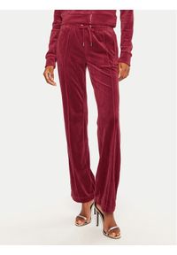 Juicy Couture Spodnie dresowe Tina JCAPW045 Czerwony Regular Fit. Kolor: czerwony. Materiał: syntetyk #1