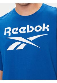 Reebok T-Shirt Big Stacked Logo 100071174 Granatowy Regular Fit. Kolor: niebieski. Materiał: bawełna #4