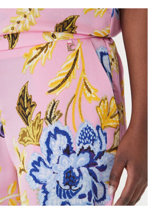 LOLA CASADEMUNT Spodnie materiałowe LS2614023 Różowy Slim Fit. Kolor: różowy. Materiał: syntetyk