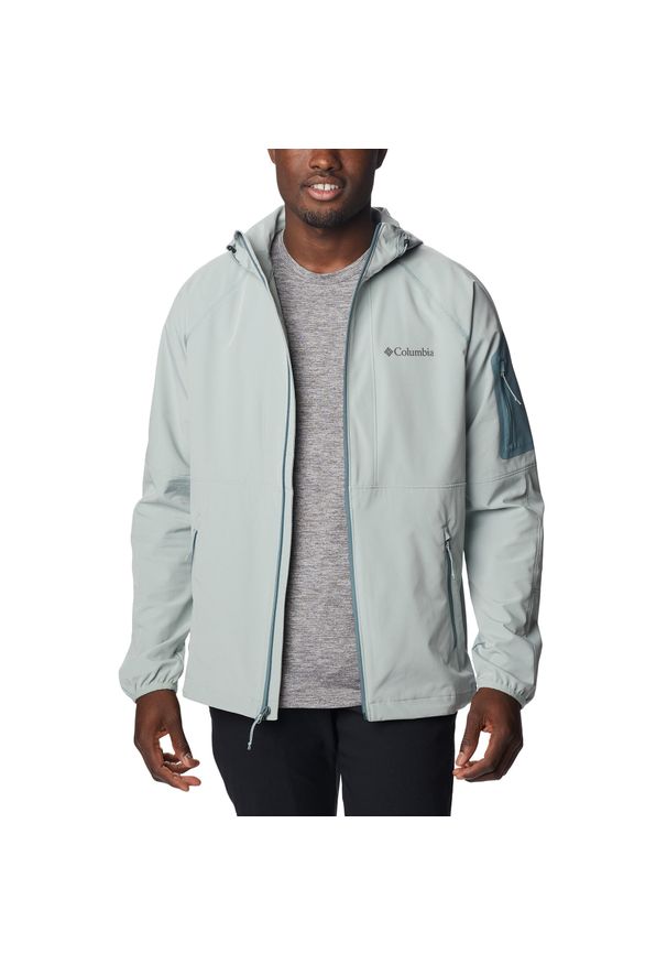 columbia - Kurtka softshell męska Columbia Tall Heights Hooded Softshell. Kolor: zielony. Materiał: softshell. Sport: turystyka piesza