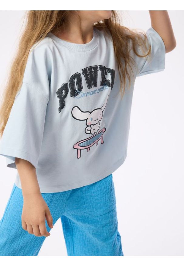 Reserved - T‑shirt Cinnamoroll - jasnoniebieski. Kolor: niebieski. Materiał: bawełna