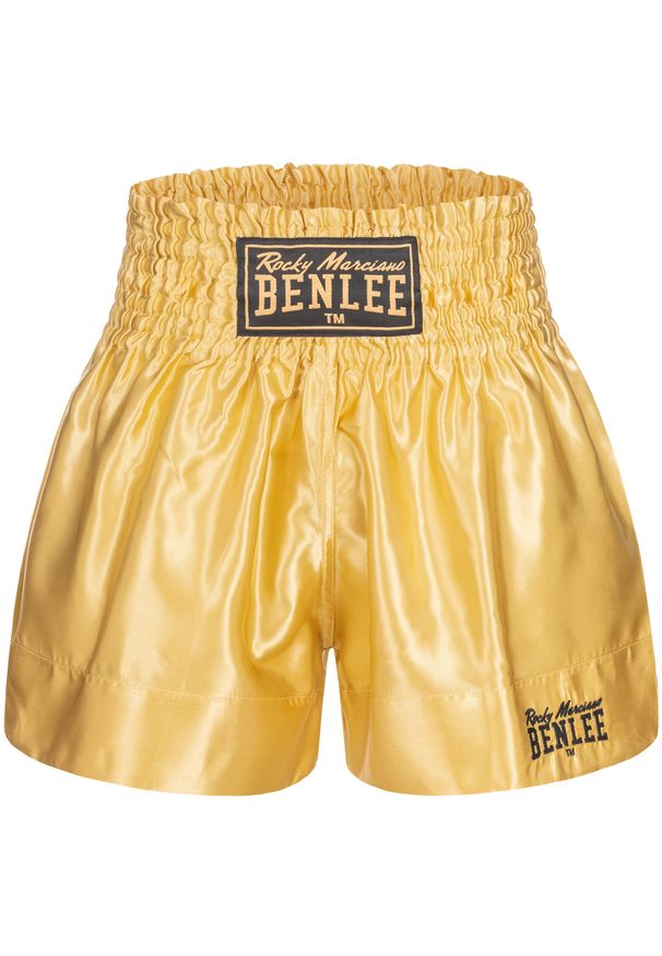 Spodenki do boksu tajskiego Benlee Uni Thai. Kolor: żółty. Materiał: poliester