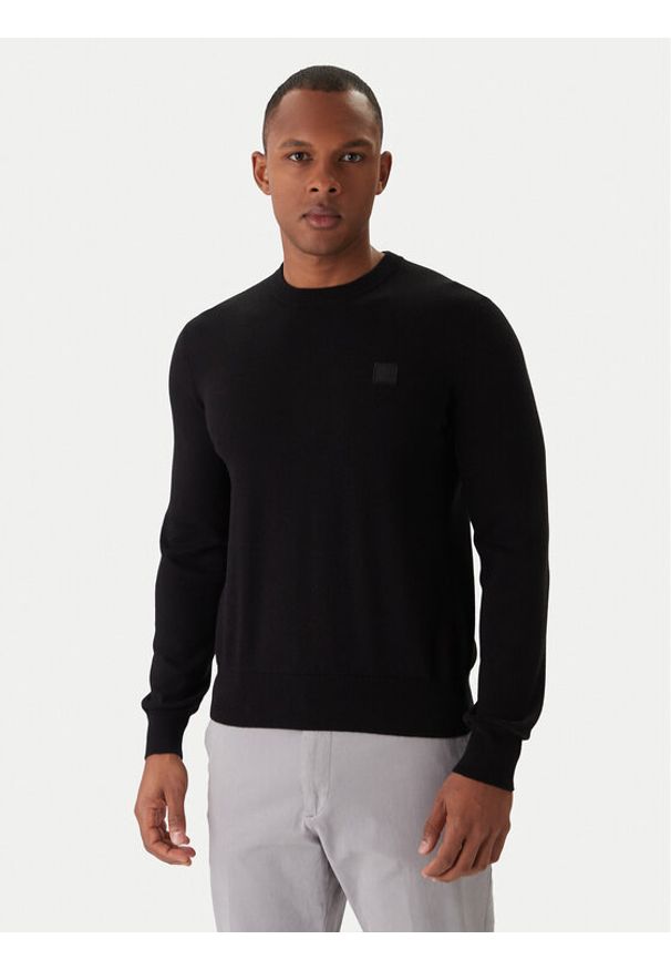 BOSS Sweter Kanovano_S 50527583 Czarny Regular Fit. Kolor: czarny. Materiał: bawełna
