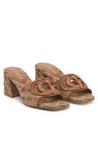 Guess Klapki FLJGEE FAL03 Brązowy. Kolor: brązowy. Materiał: skóra
