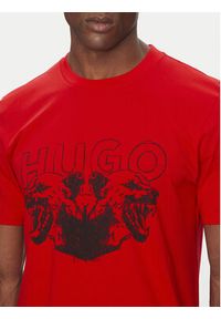 Hugo - HUGO T-Shirt 50538257 Czerwony Regular Fit. Kolor: czerwony. Materiał: bawełna #3