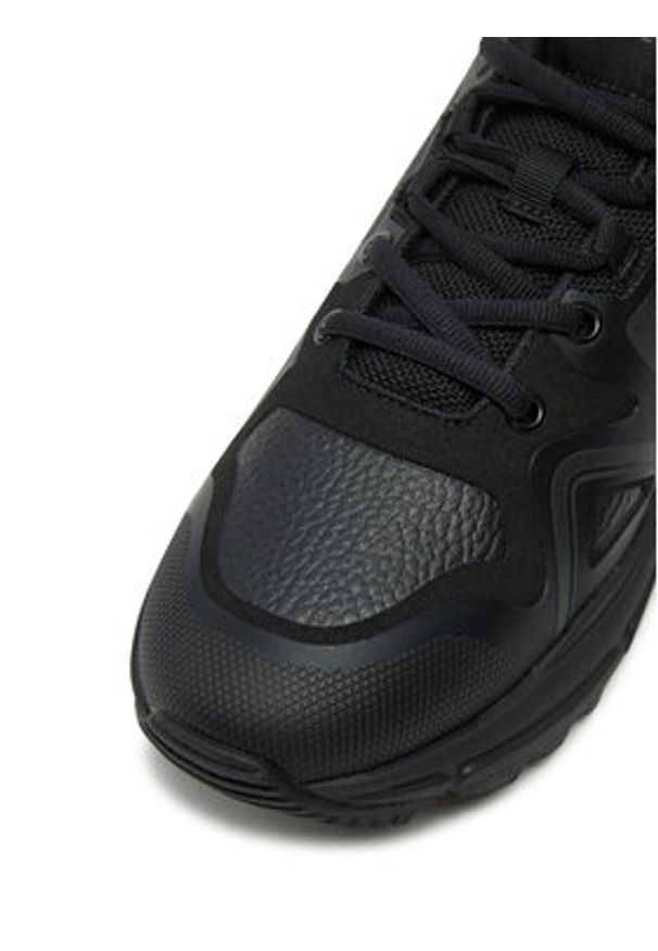 TOMMY HILFIGER - Tommy Hilfiger Sneakersy M Runner Tech Knit Lth Mix FM0FM05344 Czarny. Kolor: czarny. Materiał: materiał