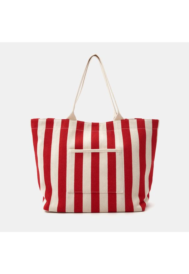 Sinsay - Torba shopper - Czerwony. Kolor: czerwony