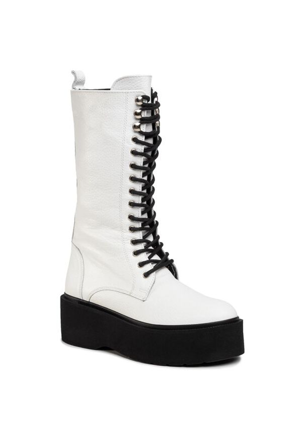 QUAZI Kozaki QZ-58-05-000836 Biały. Kolor: biały. Materiał: skóra