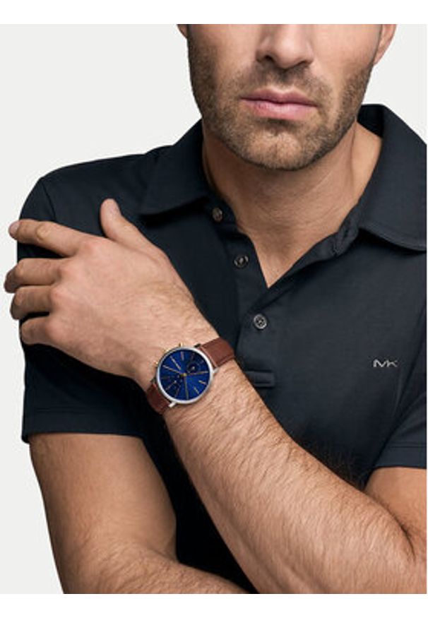 Michael Kors Zegarek Blake MK9209 Brązowy. Kolor: brązowy. Materiał: skóra