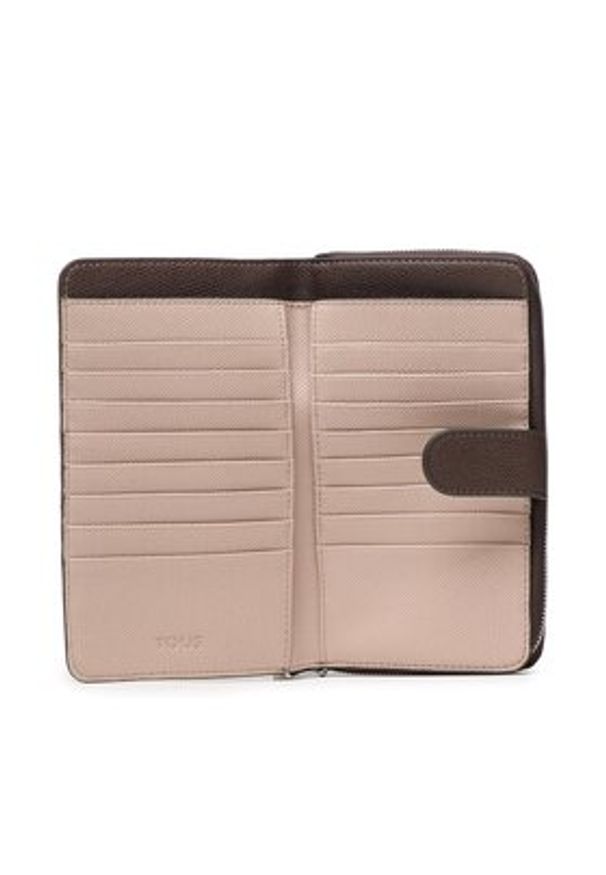 Tous - TOUS Duży Portfel Damski Balletera M. New Dubai 2001689801 Beżowy. Kolor: beżowy. Materiał: skóra