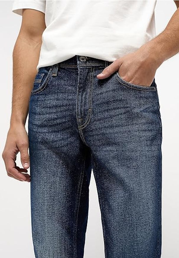 Męskie Spodnie Jeansowe Mustang Style Washington Straight Denim Blue 1014705 5000 982