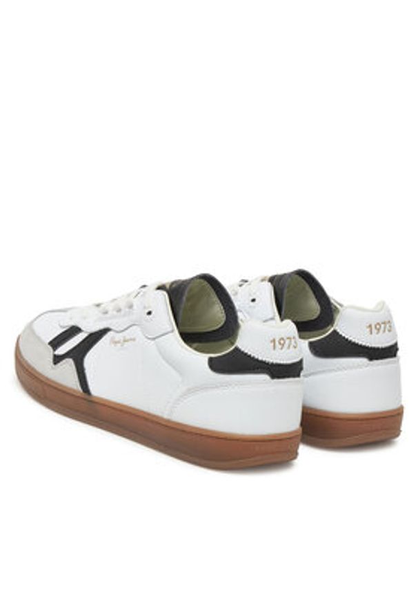 Pepe Jeans Sneakersy PMS00042 Biały. Kolor: biały. Materiał: skóra, zamsz