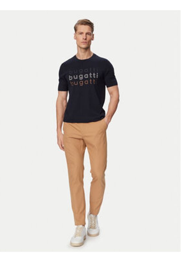 Bugatti T-Shirt 8350-15042E Granatowy Regular Fit. Kolor: niebieski. Materiał: bawełna