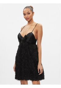 Please Sukienka koktajlowa A1FVCHM000 Czarny Regular Fit. Kolor: czarny. Materiał: syntetyk. Styl: wizytowy