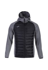 Joma - Bluza dresowa sportowa męska Berna III Softshell Hoodie. Kolor: wielokolorowy, szary, czarny. Materiał: poliester