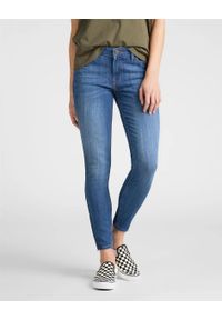 Lee - LEE SCARLETT CROPPED DAMSKIE SPODNIE JEANSOWE JEANSY DŻINSY RURKI