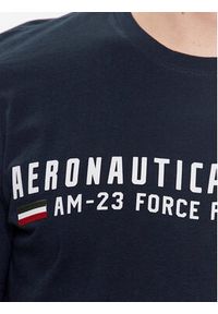 Aeronautica Militare T-Shirt 231TS1942J538 Granatowy Regular Fit. Kolor: niebieski. Materiał: bawełna