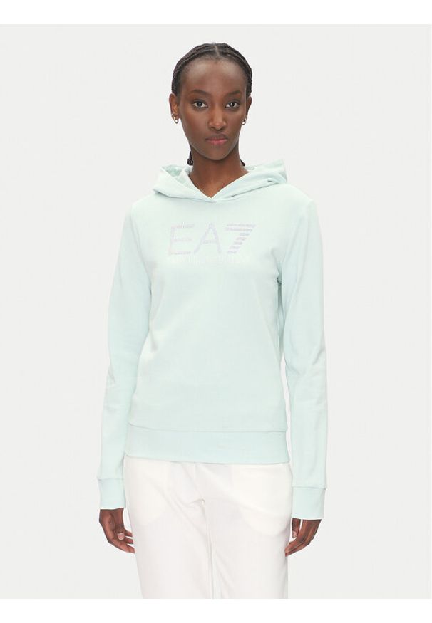 EA7 Emporio Armani Bluza 7W000095 AF12473 U9060 Niebieski Regular Fit. Kolor: niebieski. Materiał: bawełna