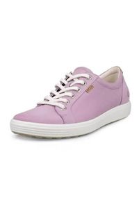 ecco - Buty do chodzenia damskie Ecco Sneaker Soft 7. Kolor: różowy. Materiał: skóra. Szerokość cholewki: normalna. Sport: turystyka piesza #1