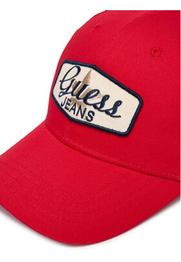Guess Jeans Czapka z daszkiem M5RZ17 WF8V1 Czerwony. Kolor: czerwony. Materiał: bawełna