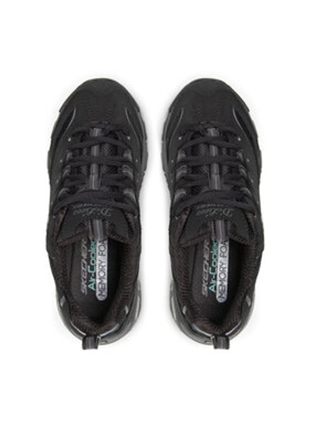 skechers - Skechers Sneakersy Biggest Fan 11930/BBK Czarny. Kolor: czarny. Materiał: skóra