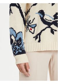Weekend Max Mara Sweter Dolmen 2425366191 Écru Relaxed Fit. Materiał: bawełna, syntetyk #5
