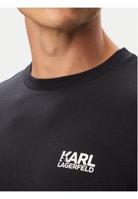 Karl Lagerfeld - KARL LAGERFELD T-Shirt 755781 563235 Granatowy Regular Fit. Typ kołnierza: dekolt w karo. Kolor: niebieski. Materiał: bawełna #4