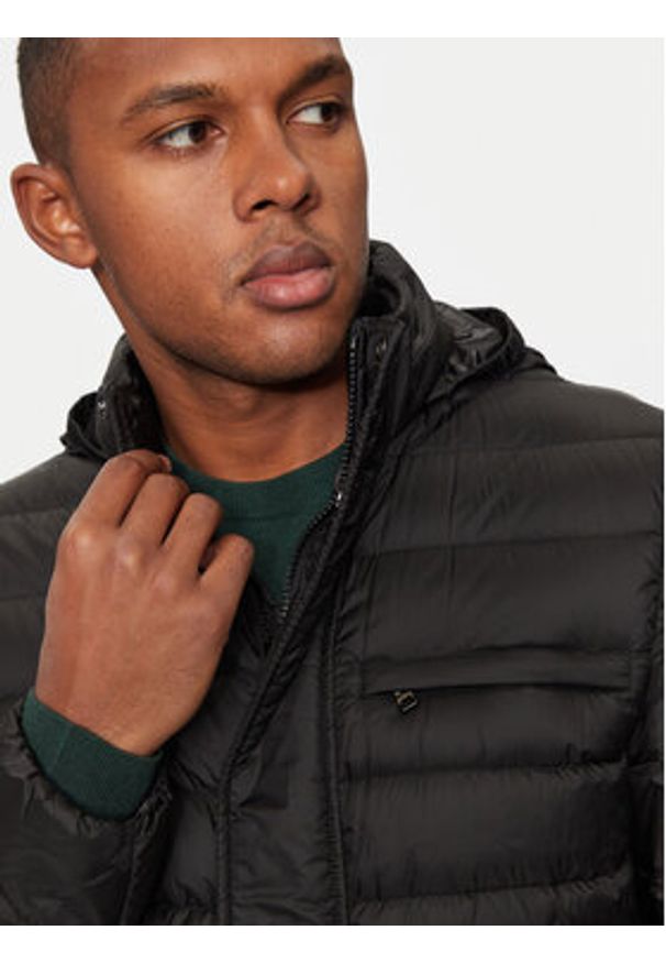 Geox Kurtka puchowa Warrens M4625E T3146 F9000 Czarny Regular Fit. Kolor: czarny. Materiał: syntetyk