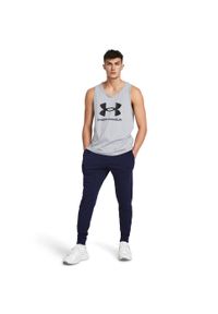 Spodnie Under Armour Rival Terry Jogger, Mężczyźni. Kolor: biały, niebieski, wielokolorowy. Materiał: bawełna, materiał. Sport: bieganie