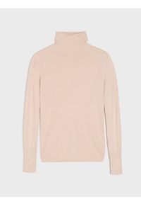 Sinsay - Wiskozowy golf - kremowy. Typ kołnierza: golf. Kolor: kremowy. Materiał: wiskoza #1