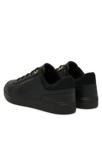 TOMMY HILFIGER - Tommy Hilfiger Sneakersy Casual Cupsole Sneaker FW0FW09020 Czarny. Okazja: na co dzień. Kolor: czarny. Materiał: skóra #5