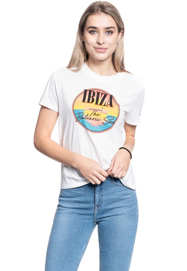 Wrangler - DAMSKA KOSZULKA WRANGLER HIGH RIB REGULAR TEE OFF WHITE W7N9EV737 112131986
