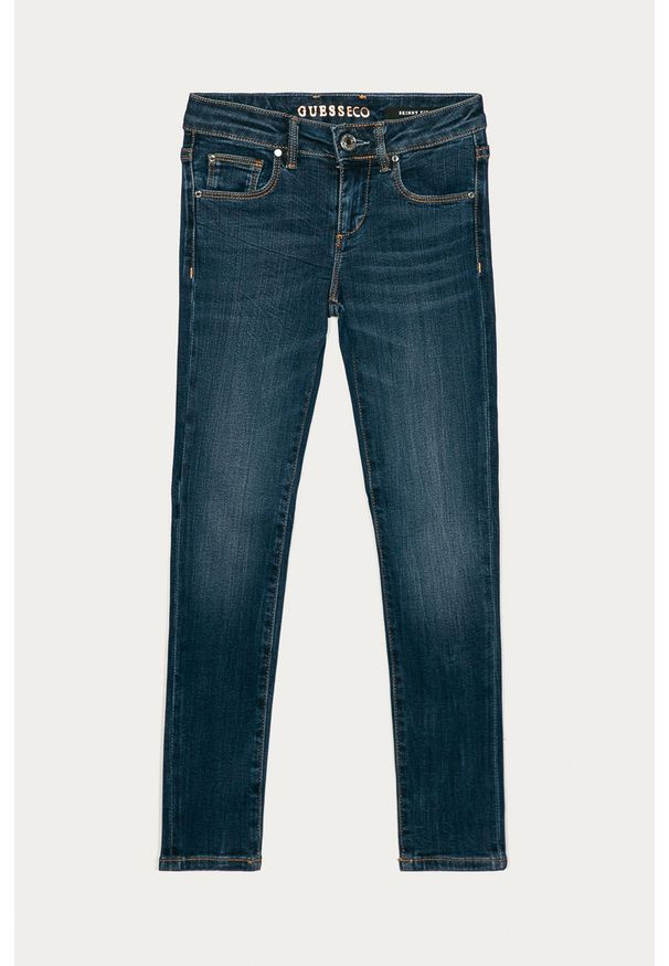 Guess Jeans - Jeansy dziecięce 116-175 cm. Kolor: niebieski. Materiał: jeans