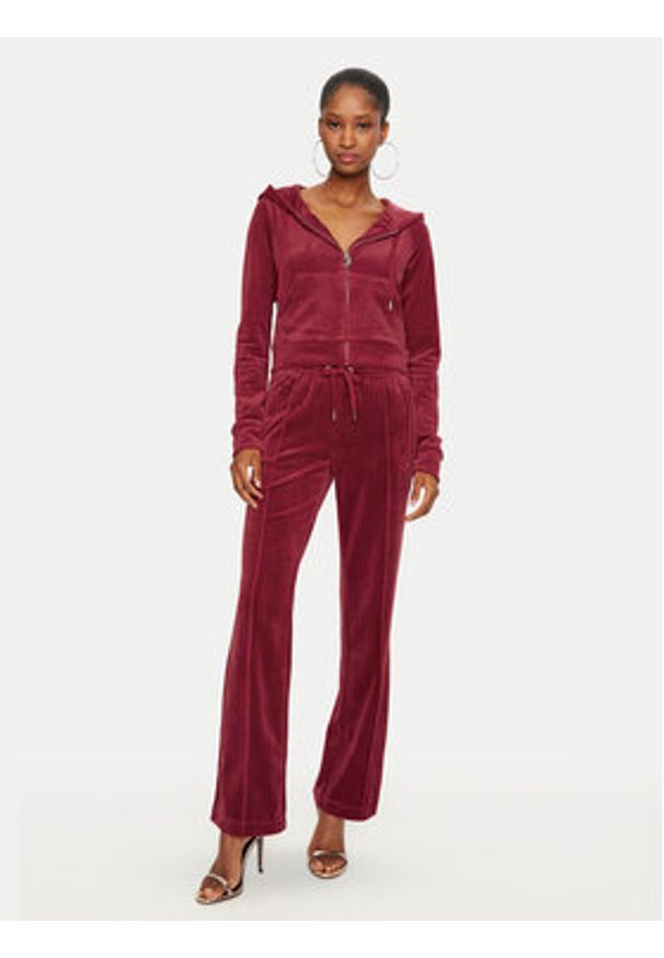 Juicy Couture Spodnie dresowe Tina JCAPW045 Czerwony Regular Fit. Kolor: czerwony. Materiał: syntetyk