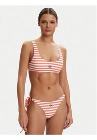 Calvin Klein Swimwear Góra od bikini LV00Q61100 Pomarańczowy. Kolor: pomarańczowy. Materiał: syntetyk #3